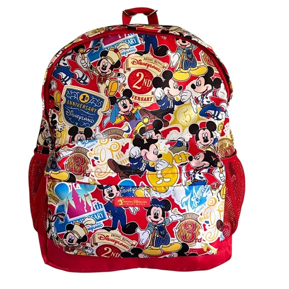 Disney Hong Kong Disneyland 10th Anniversary Mickey Mouse Backpack Bookbag